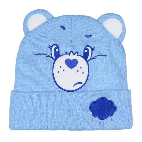Care Bears Embroidered Face Belly Badges 3D Ears Cuff Knit Adult Beanie