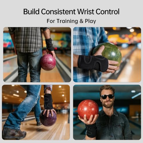 Adjustable Right Hand Bowling Wrist Brace L/XL (Palm ≥7.75") Support & Control