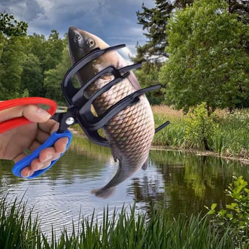 3 Claw Fish Gripper - Metal Fishing Pliers with Multi Teeth for Freshwater & Saltwater Fish - 2 Pack - Variation of 3 Claw 2 Pics