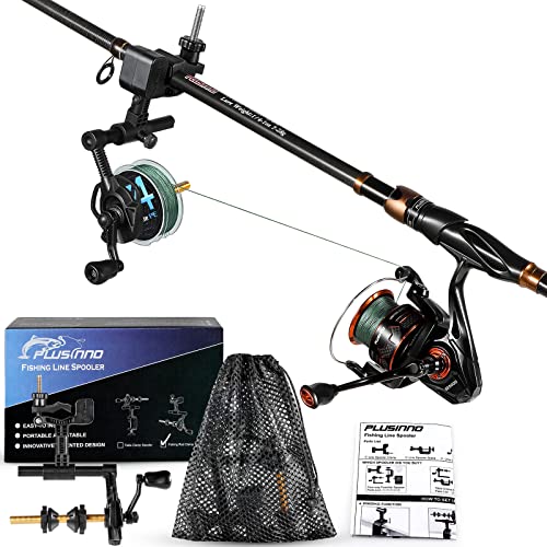 Fishing Line Spooler for Reels and Rods - Versatile Line Unwinding Tool with Clamp - Variation of Fishing Rod Clamp Spooler