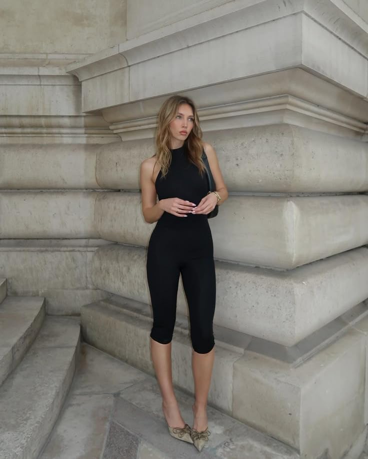 High Waisted Leggings for Women - Full & Knee Length with Pockets, Large-X-Large Black