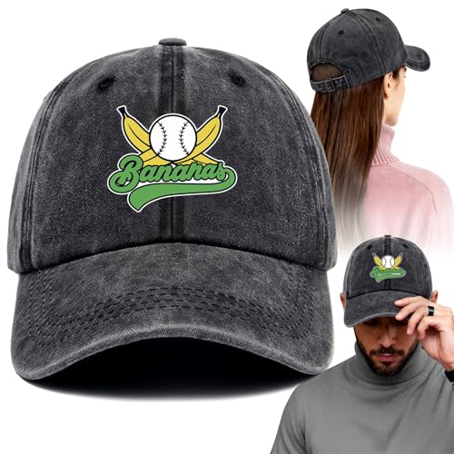 Let's Go Bananas Funny Printed Cotton Baseball Cap - Adjustable Unisex Dad Hat