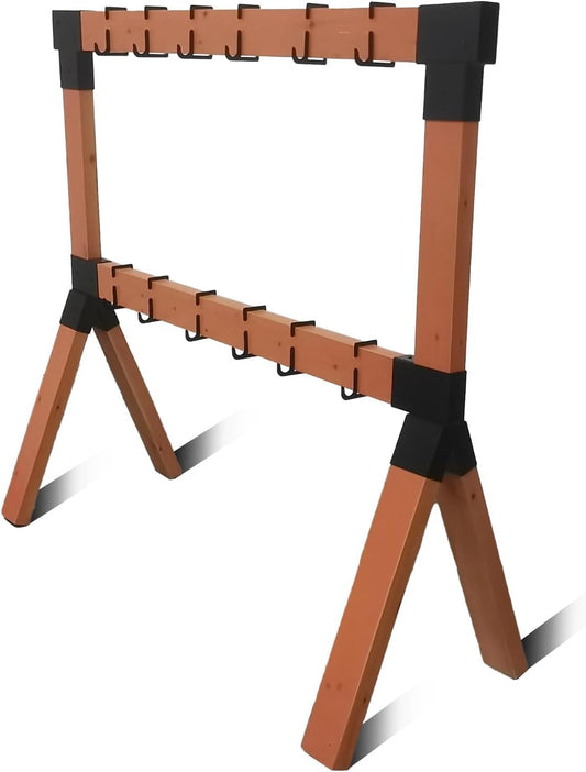 2x4 Target Stand Brackets, Heavy Duty Y and T Connectors with 12 Hooks, 1.5mm Thick Steel Frame, 1.6x3.6In I.D, for Outdoor Shooting, Archery and Gym Training