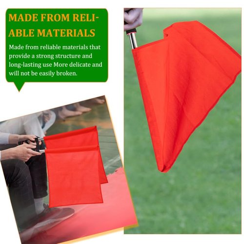 BESPORTBLE Volleyball Flags Line Judge: 2 Pcs Training Referee Flags with Stainless Steel Sponge Handle for Linesman, Sports Events, Volleyball, Track and Field