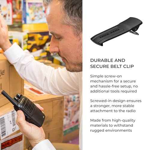 Midland ? BizTalk BR200 Business Radio ? 2W Industrial Grade Two Way Radio ? Compact Size ? High Performance Walkie Talkie ? 250,000 Square Feet of Coverage