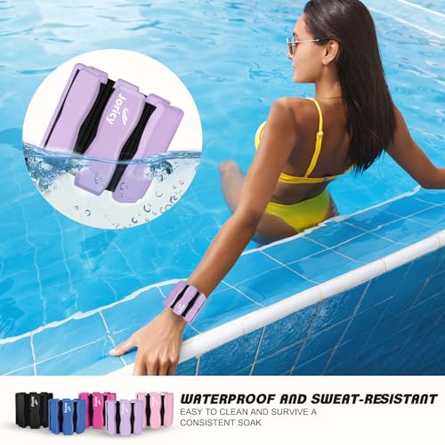 Purple 4lb Pair Ankle Wrist Weights for Men Women - Adjustable Fitness Resistance Bands