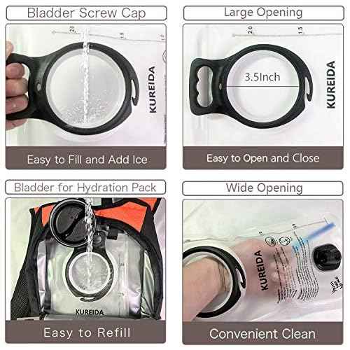 Hydration Bladder 2L-3L,Leak Proof Water Reservoir,BPA Free,Wide Opening, Military Water Bladder Combined with Hydration Backpacks for Biking Hiking Running Camping Climbing.