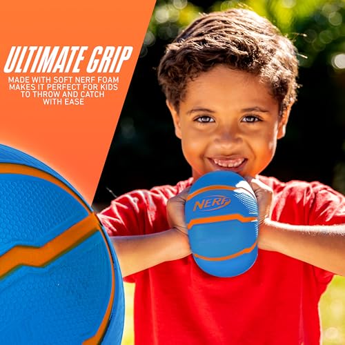 Nerf Mini Foam Sports Ball Set - 3 Pack, Orange Green Blue, Indoor Outdoor Play