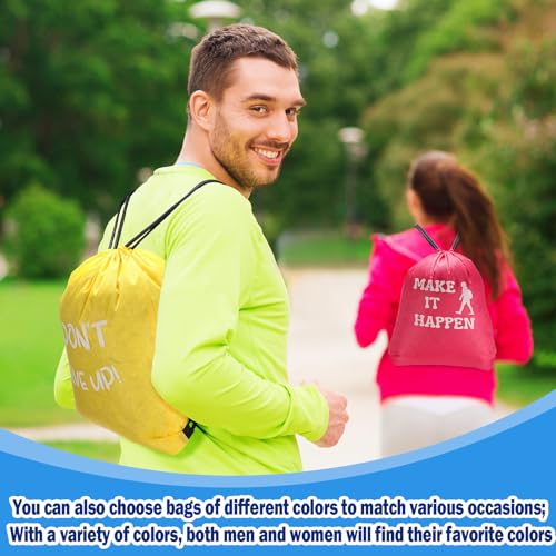 Stylish Motivational Drawstring Backpack Bulk - 60 Pcs, Large Capacity