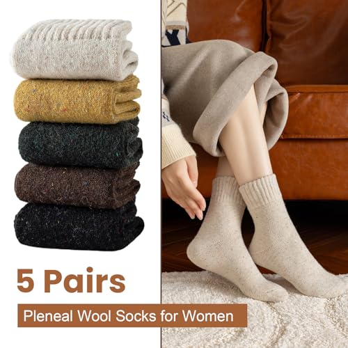 Women’s Wool Socks for Winter - Warm Hiking Crew Boot Socks