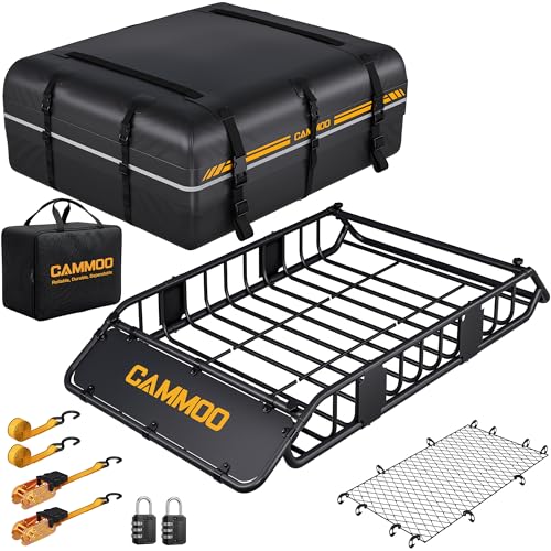 CAMMOO Roof Rack Basket with Removable Fairing & Support Bars for Kayaks