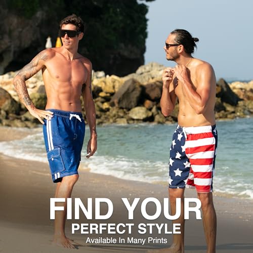 Men's Swim Trunks Medium Barracuda Royal Blue - Quick Dry, UPF 50+