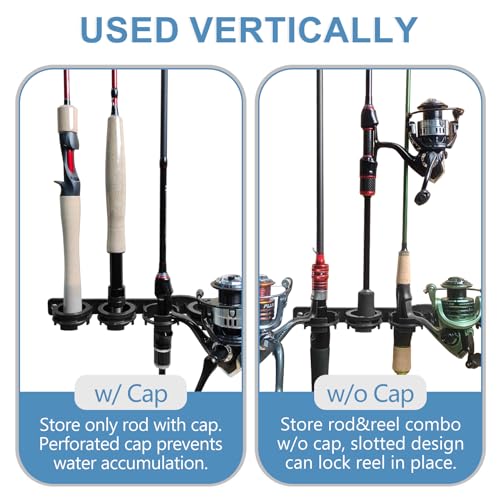 Aventik Fishing Rod Holder Wall Ceiling Mount - Black, Holds Up To 6 Poles - Variation Black / 1