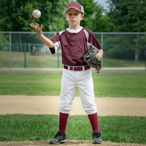 Youth Boys & Girls Baseball Pants - Toddler to Teen Sizes, White, 6 Years Variation