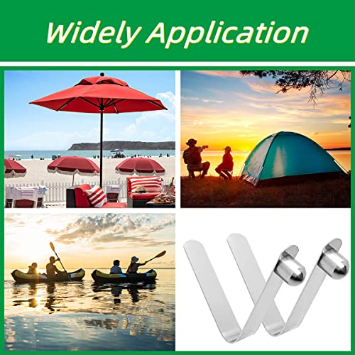 8pcs Kayak Paddle Spring Snap Clips 8mm Stainless Steel Push Button Locking Pins