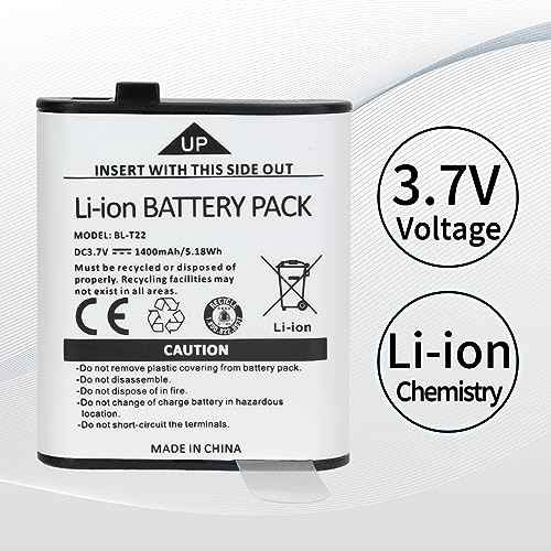 BOAOFENG F22 MP25 Battery Walkie Talkies BL-T22 Original Li-ion Battery 3.7V 1400mAh Compatible F22 MP25 Two Way Radio (2 Pack)