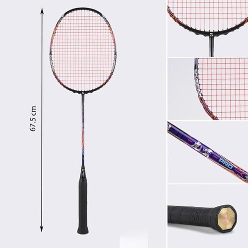 Badminton Racquet,Badminton Rackets,All Carbon Fiber Lightweight 4u Professional Competition Durable Offensive Racket,Suitable for Outdoor Fitness and Training