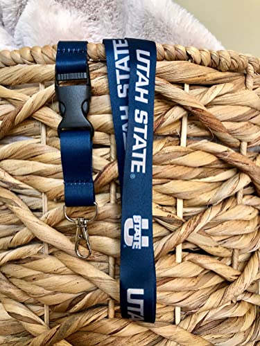 Utah State University Desert Cactus Lanyard with Snap Buckle - Blue