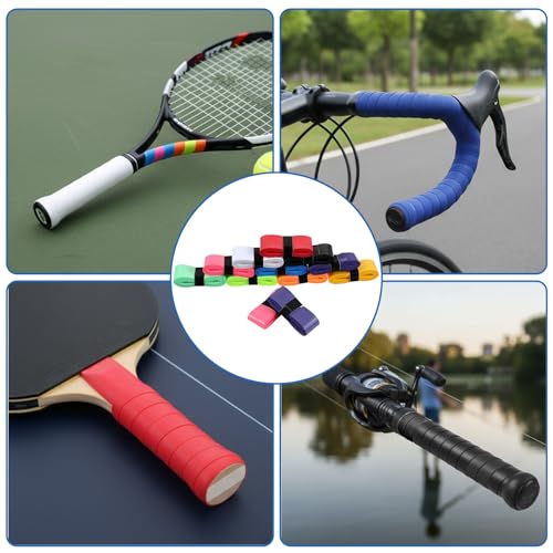 100 Pcs Tennis Racket Overgrips Bulk Grip Tape Non-Slip Sweat Absorbent