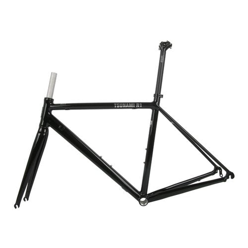 BSFHQS Bike Frameset 700C Road Bike Frame Quick Release Frame 100/130MM Aluminum Alloy Bike Frame 47cm 50cm 53cm C Brake/Rim Brake Frame Semi-Internal Routing(Gloss Black,47cm)
