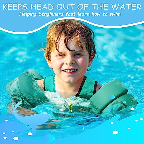 Toddler Swim Vest for 30-50 Pounds with Arm Wings - E-Dark Green