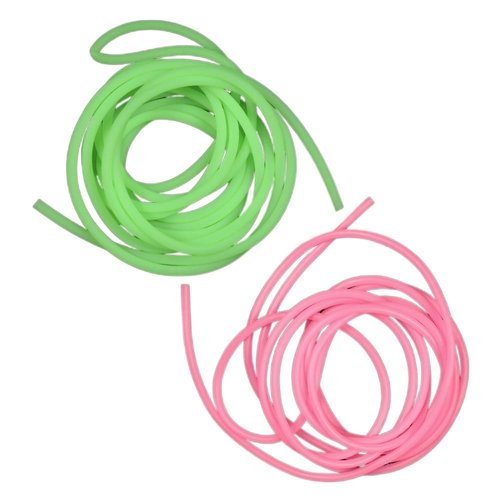 drain hose For Fishing Glowing Rubber Tubbing Rig Making Glow Tube Fishing Accessories Green Pink 3mm Soft Luminous Silicone Tube 2 meter pack water pump (Color : 2 packs mix)