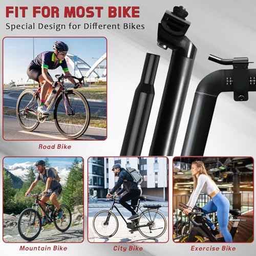 Comfortable Bike Seat, Bike Saddle with Memory Foam Padded, Wide Bicycle Seat with Dual Shock Absorbing and Night Reflective Strips for Men Women