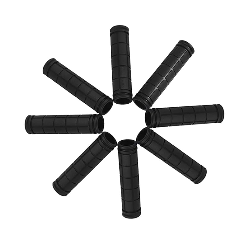 Bicycle Handlebar Grips 4 Pairs Non-Slip Rubber MTB BMX Kids Black - Variation: Non