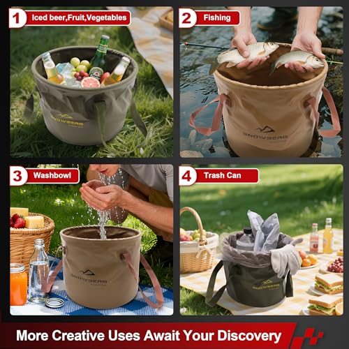 Green 20L Collapsible Water Container for Camping & Outdoor Use