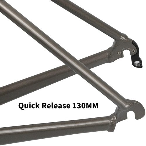 BSFHQS Bike Frameset 700C Road Bike Frame Quick Release Frame 100/130MM Aluminum Alloy Bike Frame 47cm 50cm 53cm C Brake/Rim Brake Frame Semi-Internal Routing(Gloss Black,47cm)
