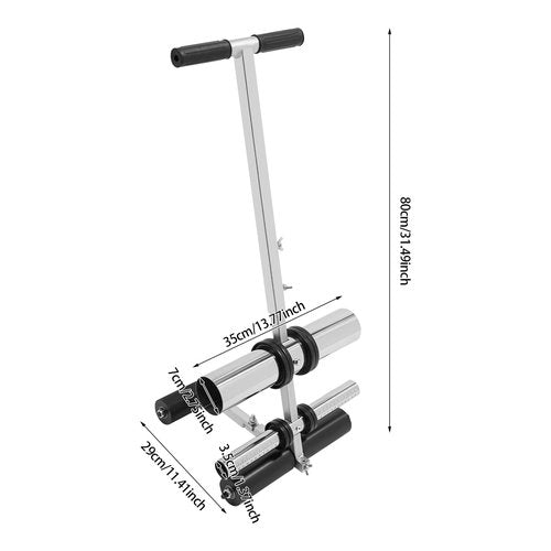 FXEIPOL Court Line Tape Machine 21.65-31.49In Height Tape Line Striping Machine 1.57-11.02In Adjustable Drawing Floor Marking Machine with 4 Tapes for Playgrounds, Running Tracks