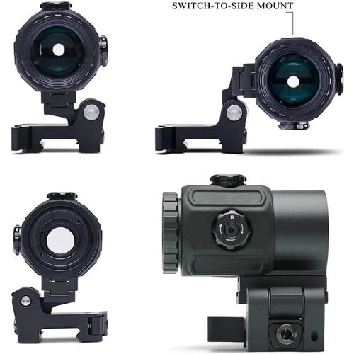 SYBESTE 558+G43 Holographic Collimator Sight Red Dot Optic Sight Tactical Hunting Gear W/20mm Rail Mounts & Quick Detach Lever (Tan)