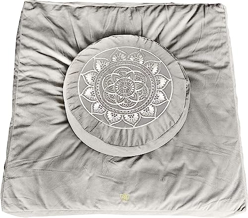 Meditation Cushion & Zabuton Mat Set - Supportive Floor Seating for Yoga and Relaxation