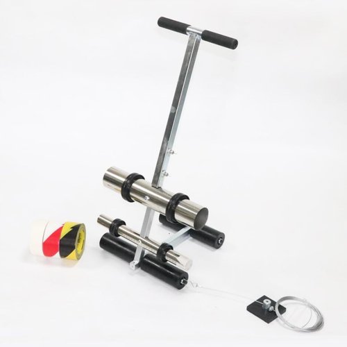 DEJUN Floor Tape Applicator - Court Line Striping Machine for Basketball Courts, Road Warning and Parking Space
