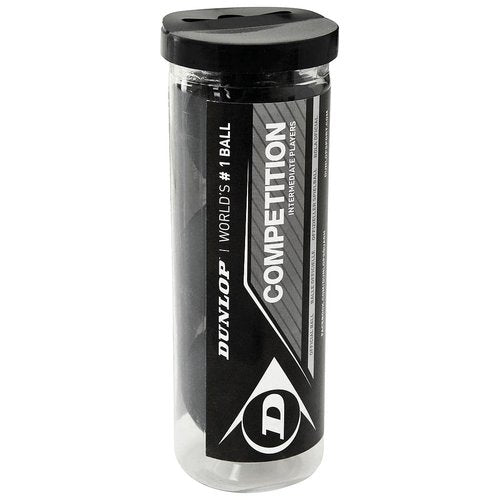 Dunlop Sports Competition Squash Balls, 3-Ball Tube