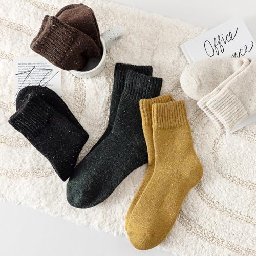 Women’s Wool Socks for Winter - Warm Hiking Crew Boot Socks