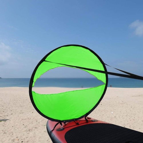 Downwind Wind Paddle, 42 Kayak Sail Kit, Portable Windsurfing Board and Sail Combo Kit, Uv Protection Sailboat Canoe Wind Paddle for Easy Sailing & Kayaking (Green)