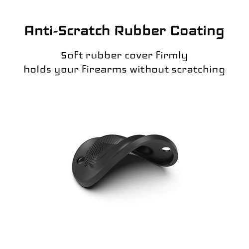 GMW 2-Pack HQ Rubber Coated Gun Magnet Buckler Series - 30 lbs. Rating Magnetic Gun Mount for Car, Truck, Desks, Safes, and Walls - Concealed Handgun Holder (Black)
