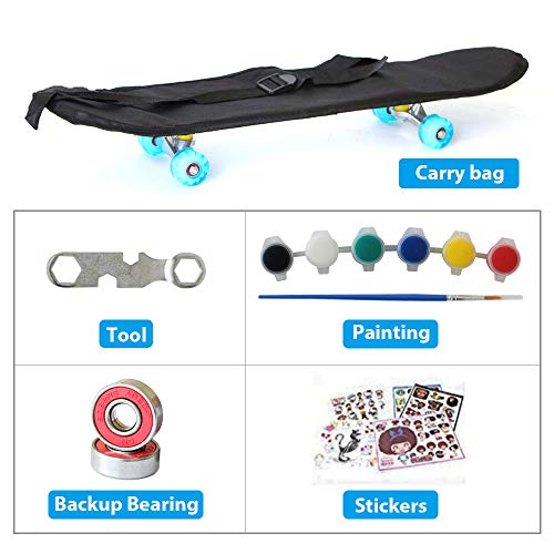 Complete Skateboard for Beginners Kids Boys - Blue