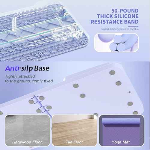 Pilates Board-Pilates Reformer Board,Multi-Purpose Portable Pilates Reformer Machine Home Pilates Kit for Home Workout,Fitness, Exercise,Abs,Core Equipment