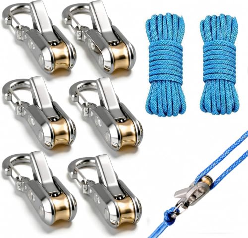Heavy Duty Retractable Rope Tensioner with Carabiner for Camping & Tarp