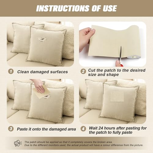 Self-Adhesive Canvas Repair Patches for Outdoor Gear - Light Gray, 4 x 79 Inches