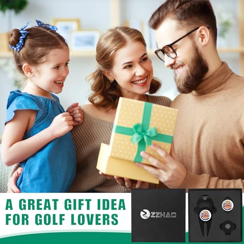 Golf Divot Tool and Ball Marker Set with Magnetic Hat Clip - Funny Gift for Men - DIVOT-KING