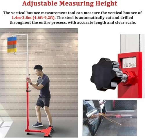 Jump Tester Equipment，Vertical Jump TesterAdults Vertical Jump Tester, 1.7-3.6m Adjustable Vertical Jump Trainer for Basketball, Youth Vertical Jump Tester Measurer Pole, Jump Power Measurin