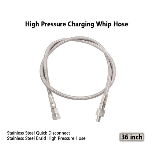 Paintball Airsoft PCP Air Pump Fill Hose 36 inch High Pressure Stainless Steel with Quick Fitting Male and Female,Suit for Compressor to The Air Tanks