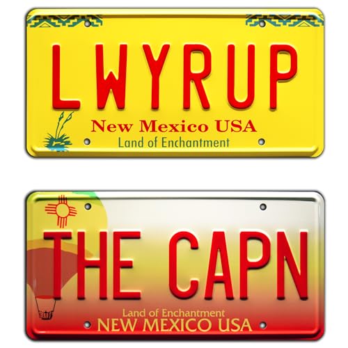 Breaking Bad License Plate Set - LWYRUP & The Capn Metal Embossed Plates