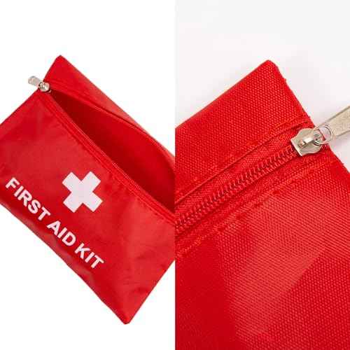 HNYG 12 Pcs First Aid Bags Empty,Mini First Aid Pouch Empty,Mini First Aid Kit Bulk,Zipper Pouches for Emergency,Travel and Outdoor.(4.3 x 6.3 inch)