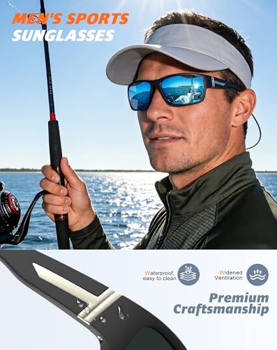 Polarized Sunglasses Men Women UV400 Protection Sports Eyewear for Fishing Golf