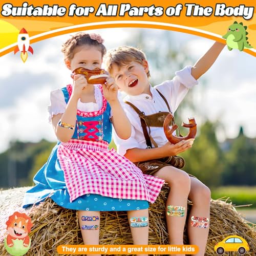 Kids Bandages 375 Pcs Colorful Cartoon Variety Pack - Toddler & Child Adhesive Strips
