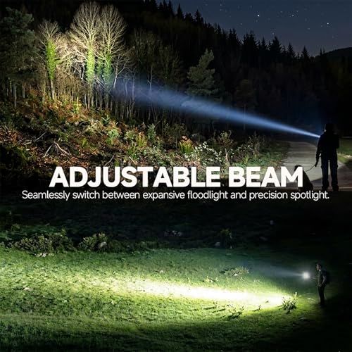 High Lumens Rechargeable Flashlights 99,000 Lumens 2 Pack - Waterproof & Long Runtime